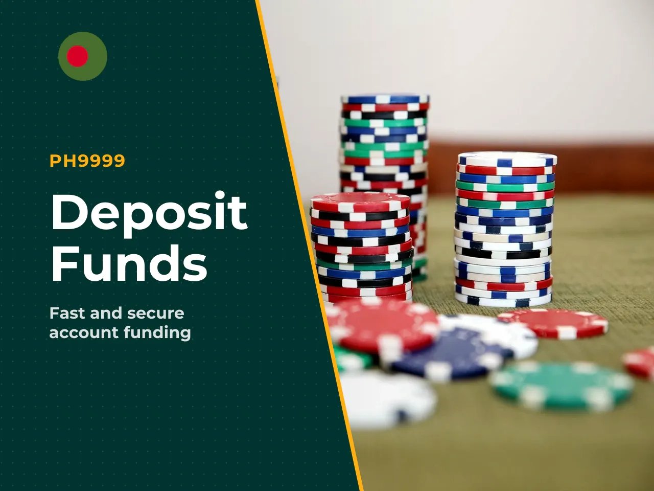 Depositing funds 1. Log in to